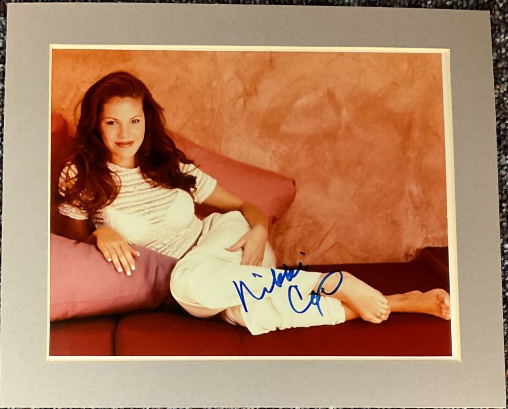 Lot 314: Nikki Cox signed 12x10 overall mounted colour photo....