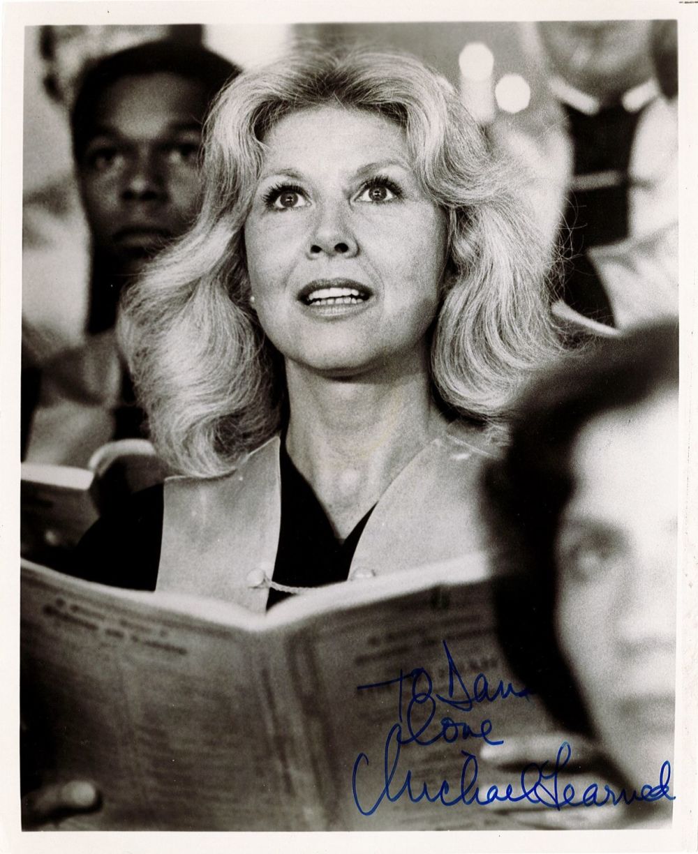 Lot 326: Michael Learned signed 10x8 vintage black and white...