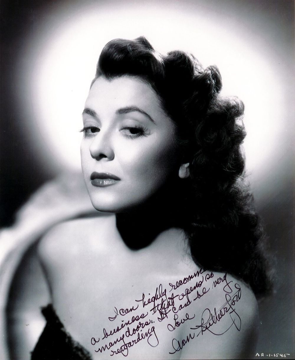 Lot 329: Ann Rutherford signed 10x8 vintage black and white...