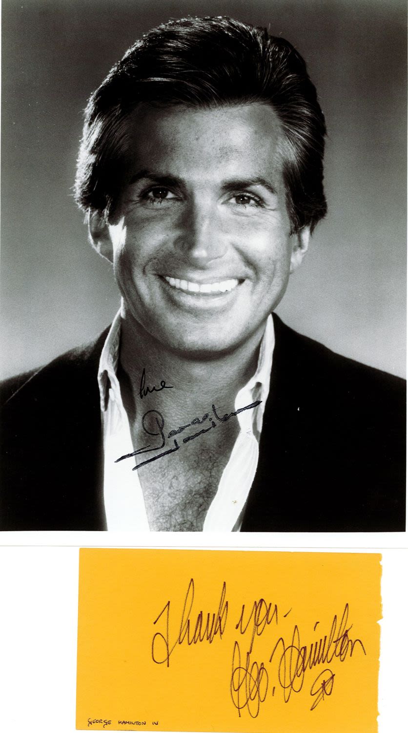 Lot 333: George Hamilton IV signed 5x3 album page and...