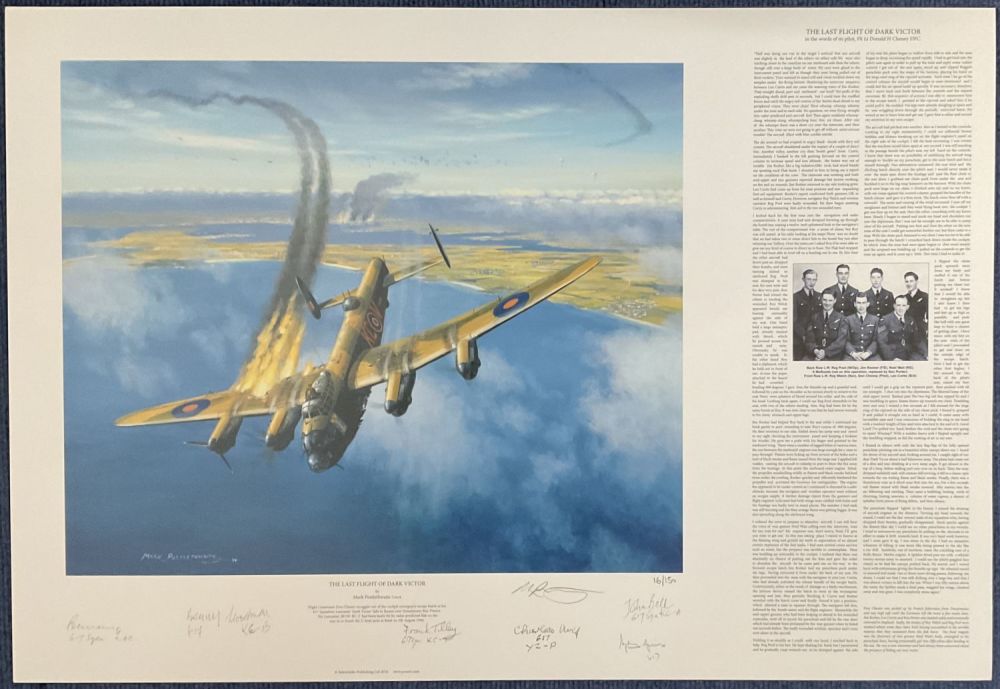 Lot 352: WW2 7 Signed Mark Postlethwaite Colour Print Titled...
