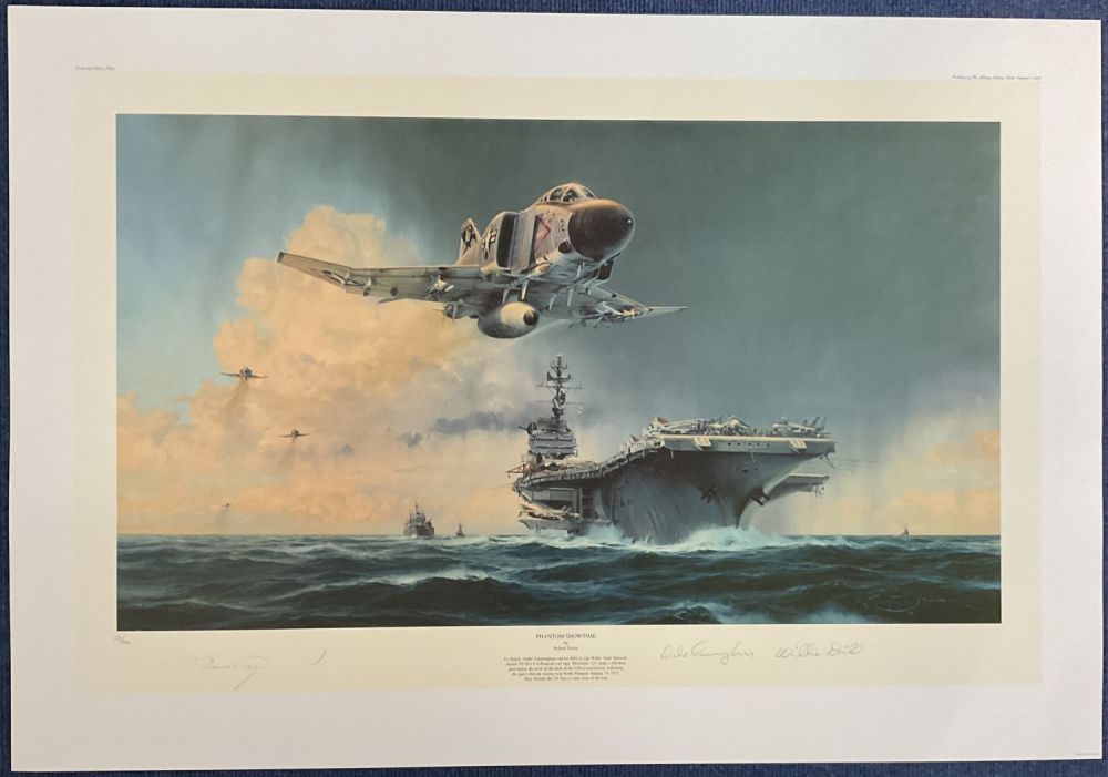Lot 360: WW2 3 Signed Phantom Showtime Colour Print by...
