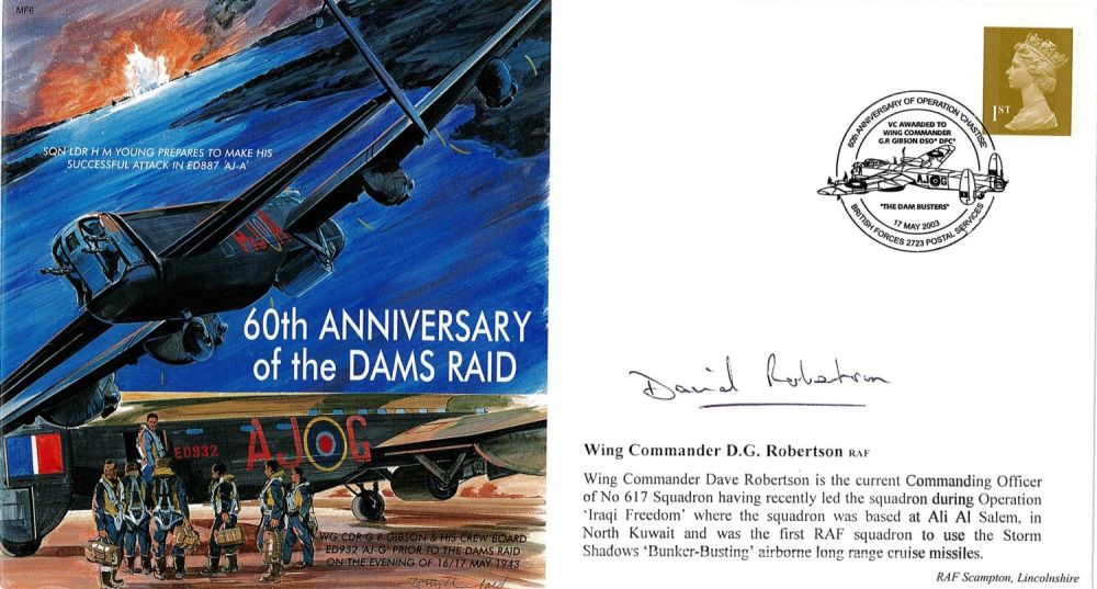 Lot 104: WW2 Wg Cdr David Robertson Signed 60th Anniv...