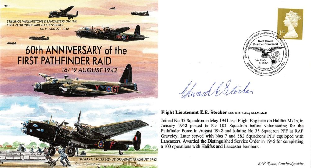Lot 111: WW2 Flt Lt Edward E Stocker DSO DFC...