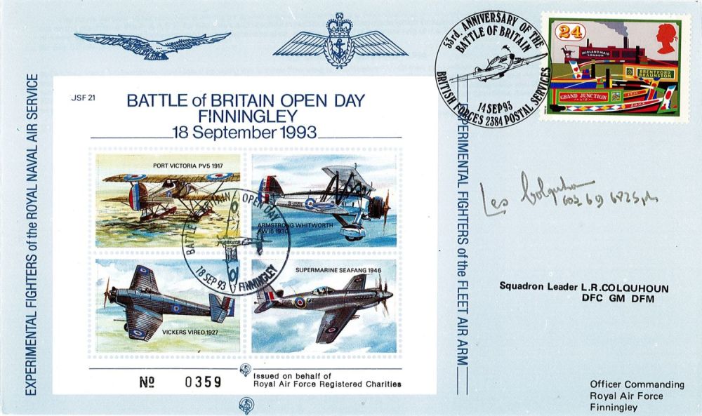 Lot 138: Sqn Ldr Les Colquhoun Signed Battle of Britain...