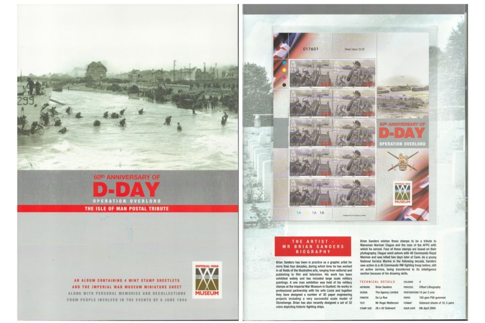 Lot 172: 60th Anniversary of D Day Stamp Album Containing...