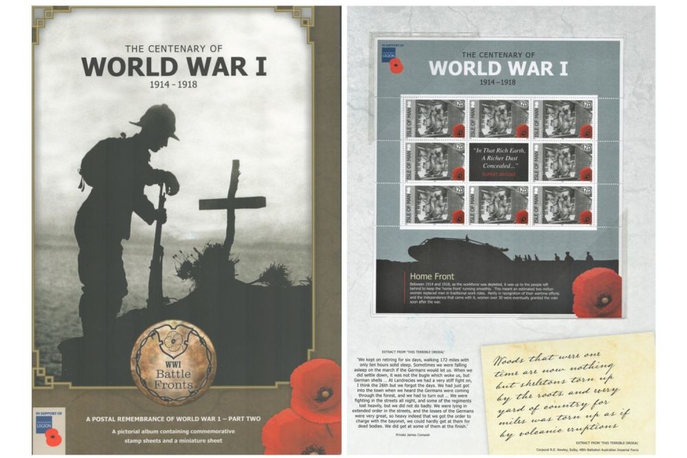 Lot 174: Centenary of WW1 Pictorial Album with Commemorative Mint...