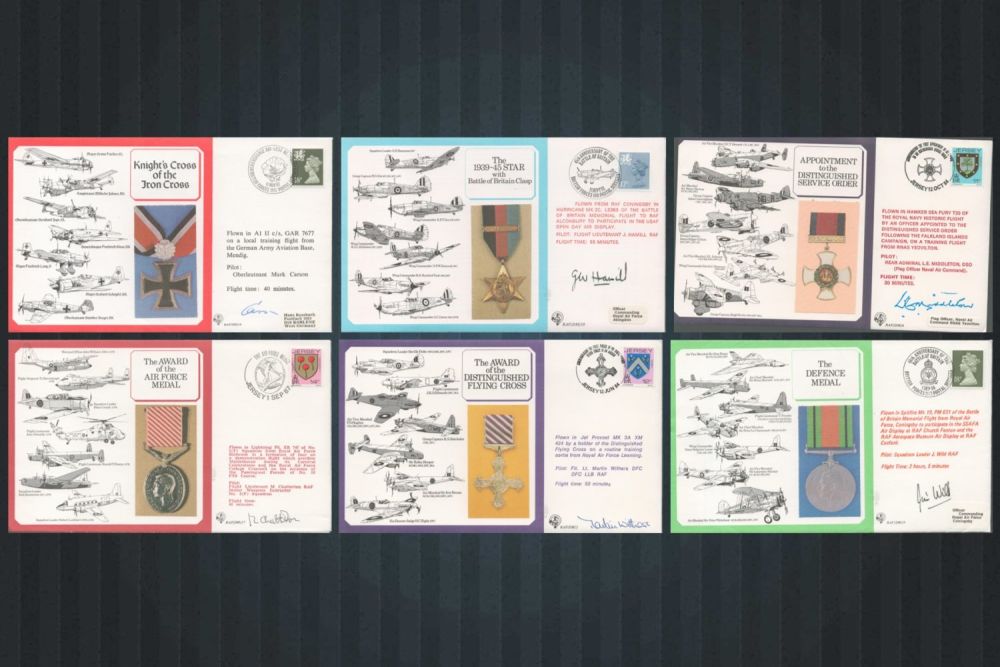 Lot 176: WW2 Collection of 6 Small DM Medal Covers...