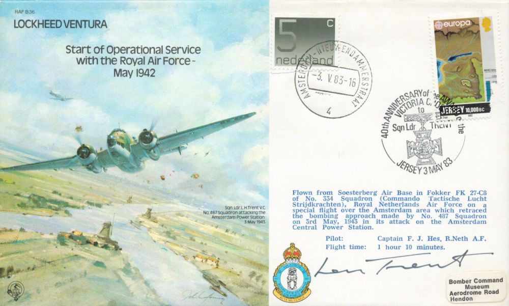 Lot 182: WW2 Grp Cptn Len Trent VC DFC Signed...