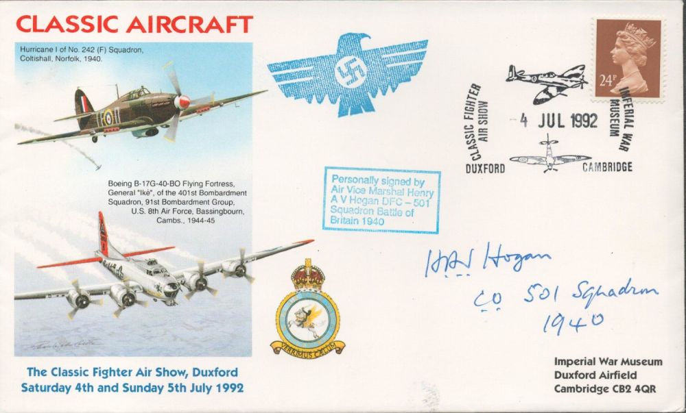 Lot 183: Rare WW2 RAF AVM Henry AV Hogan DFC...