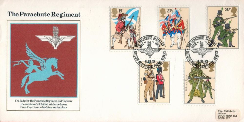 Lot 209: Commemorative cover celebrating 'The Parachute Regiment' featuring the...
