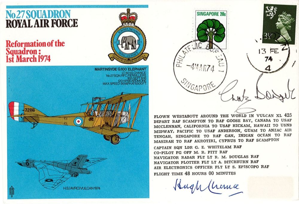 Lot 228: WW2 RAF22c No.27 Squadron RAF Signed by Chaz...