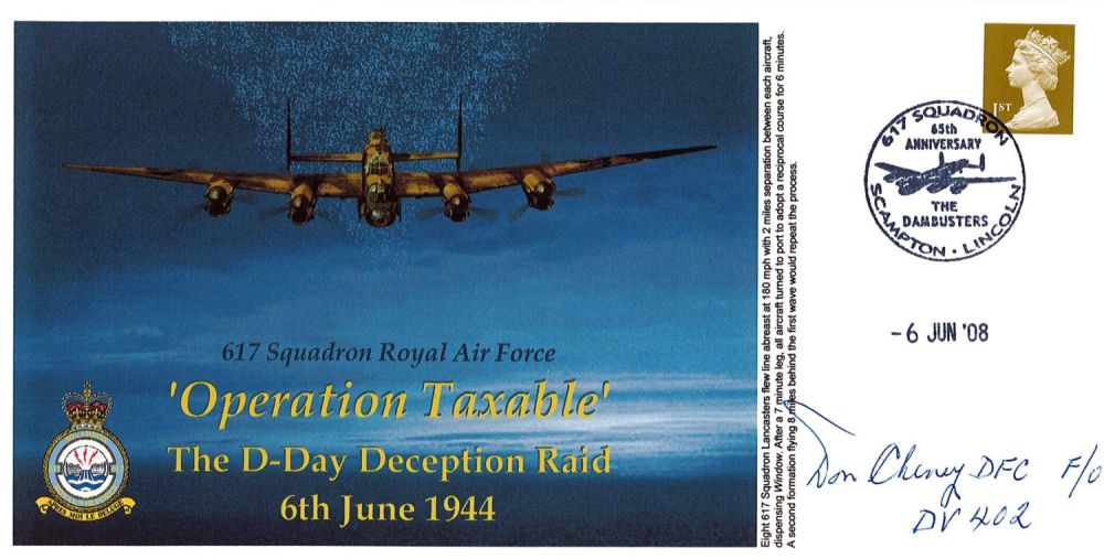 Lot 230: WW2 Flying Officer Don Cheney DFC signed Operation...