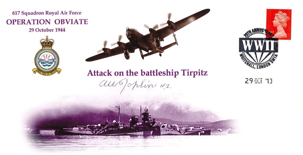 Lot 240: WW2 Flying Officer Arthur "Joppy" Joplin Signed Attack...