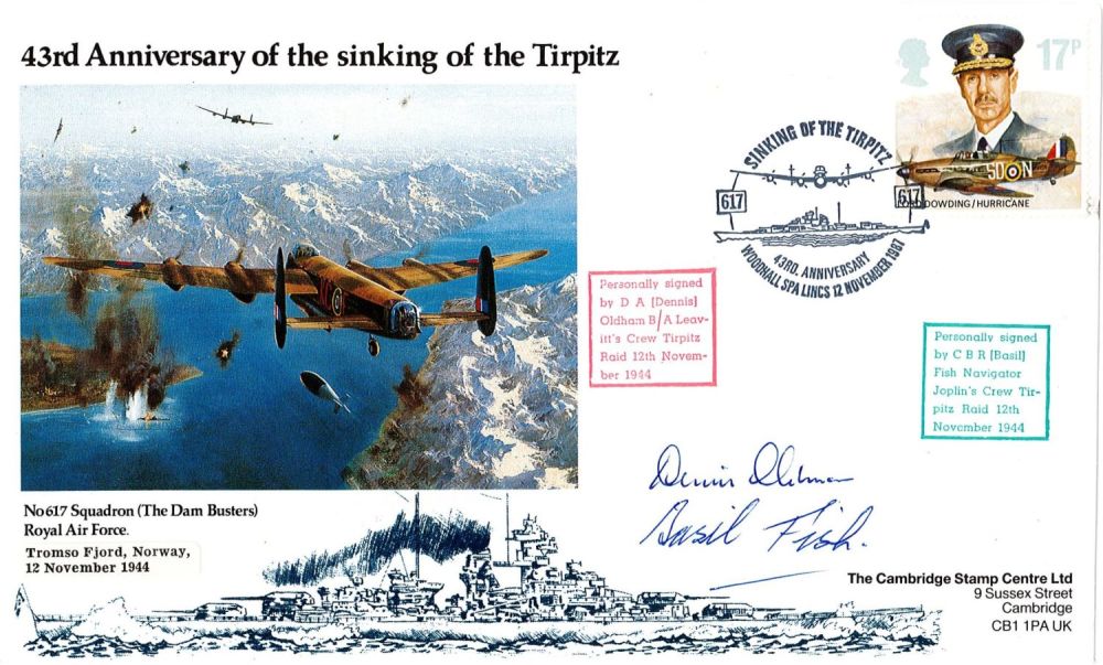 Lot 273: WW2 Dennis Oldman and Basil Fish (617 Squadron)...