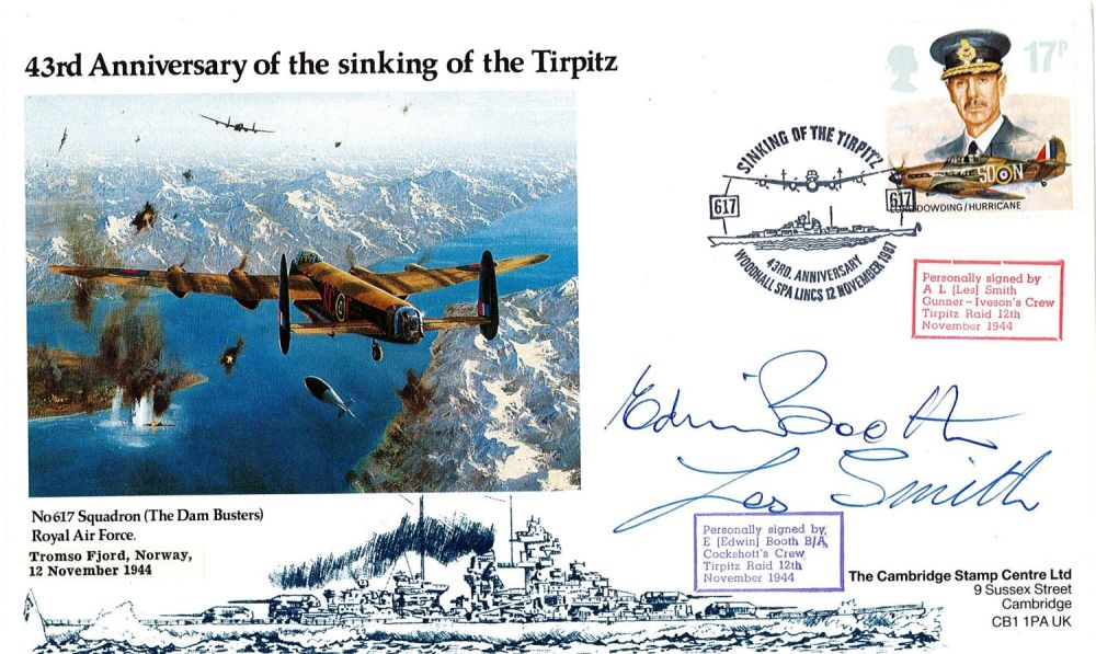 Lot 274: WW2 Les Smith and Edwin Booth (617 Squadron)...