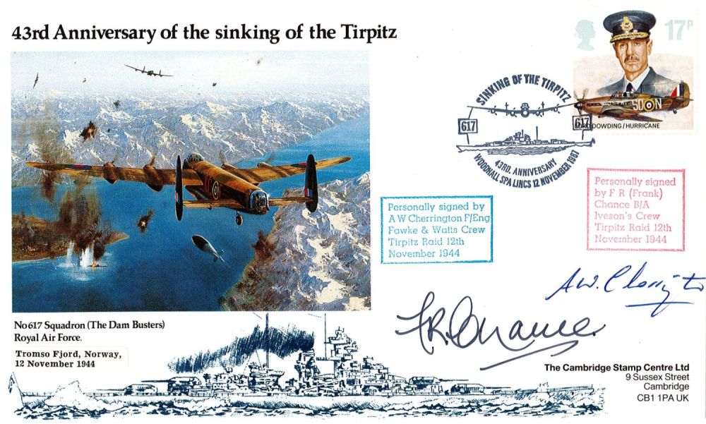 Lot 277: WW2 AW Cherrington and Frank Chance (617 Squadron)...