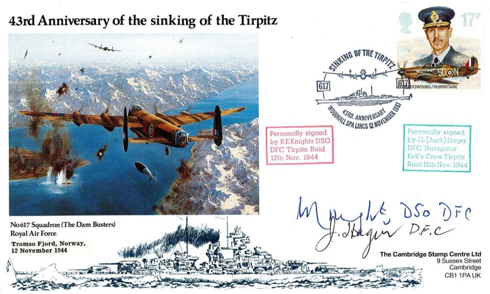 Lot 281: WW2 Bob Knights and Jack Hager (617 Squadron)...