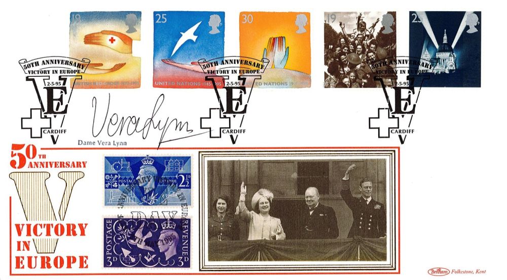Lot 288: Dame Vera Lynn Signed 50th Anniversary Victory In...