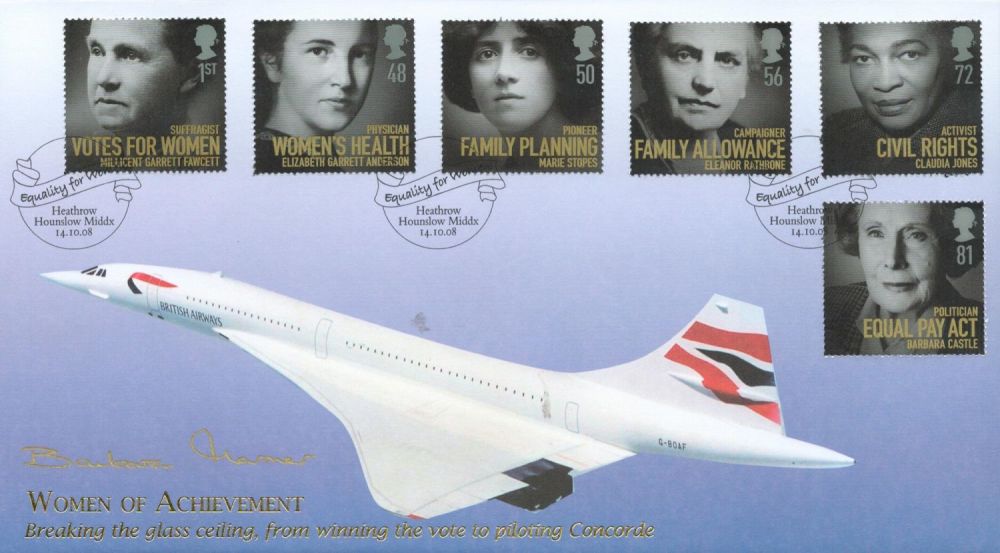 Lot 296: Concorde Capt Barbara Harmer signed 2008 Internetstamps Women...