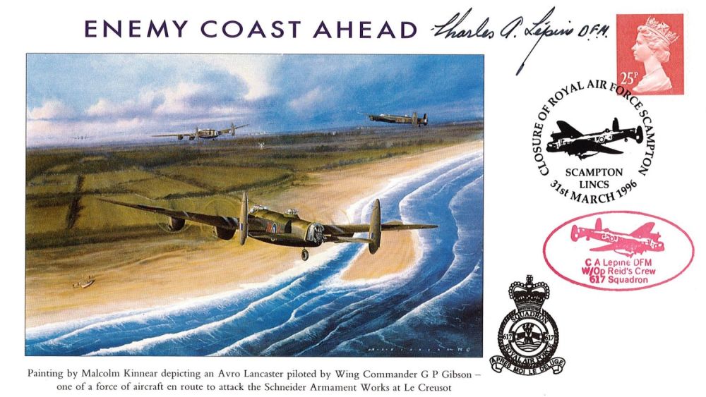 Lot 336: WW2 W/Op Charles A Lepine DFM Signed Enemy...