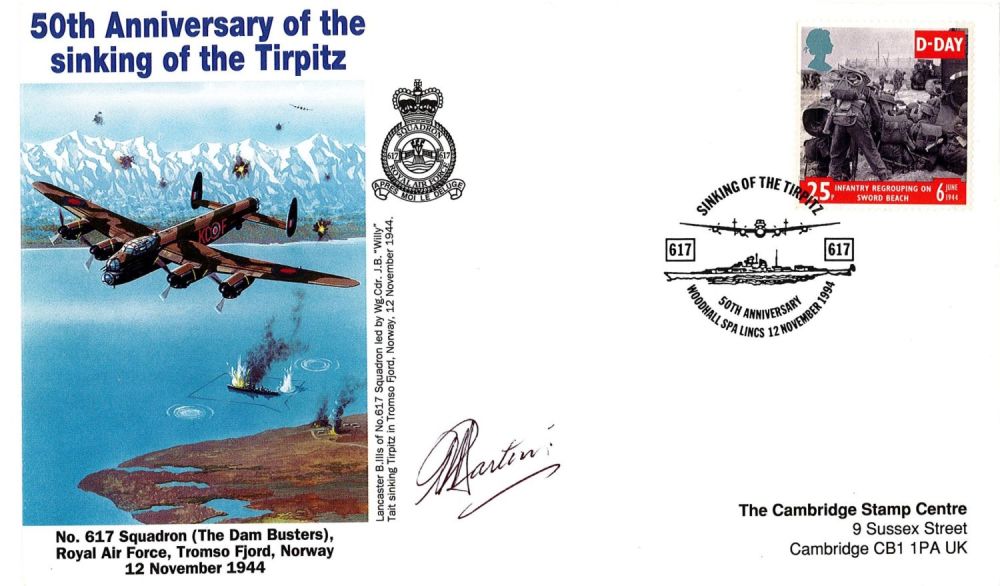 Lot 348: WW2 F/Off Philip H Martin DFC Signed 50th...