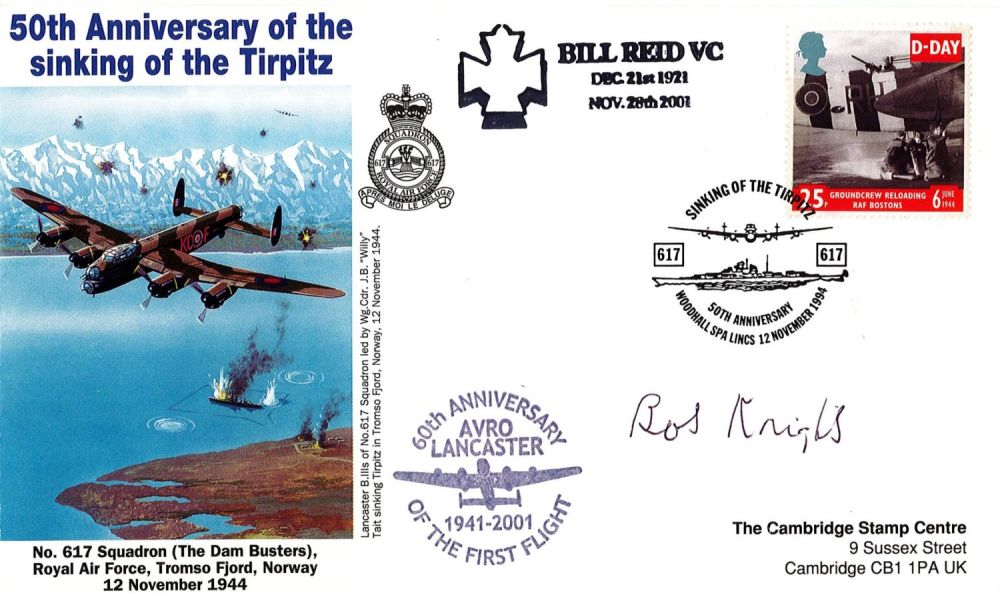 Lot 350: WW2 Flt Lt Bob Knights DFC DSO Signed...