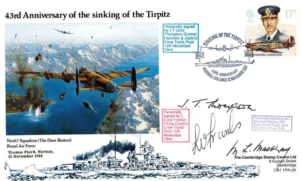 Lot 356: WW2 Jim Thompson, Les Franks and Mervyn Mackay...