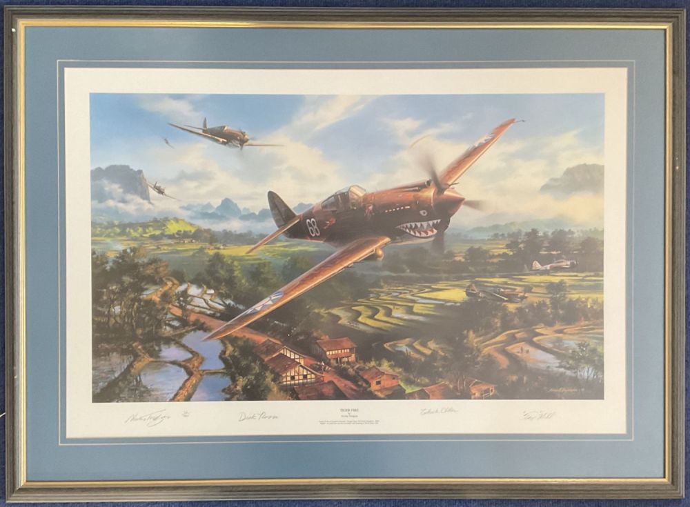 Lot 409: WW2 4 Signed Nicolas Trudgian Colour Print Titled...