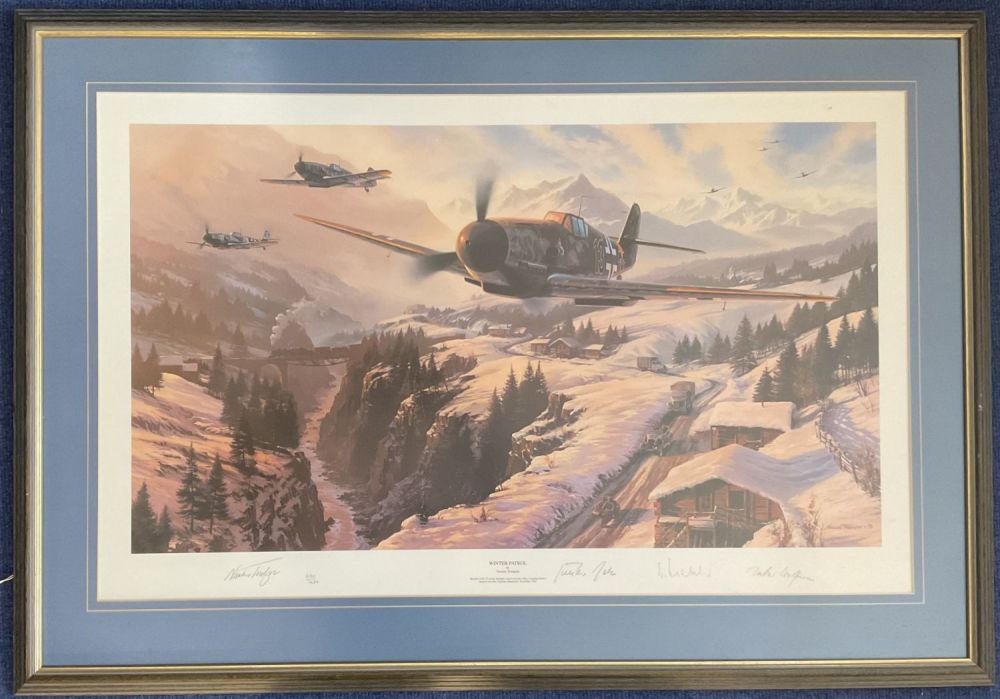 Lot 410: WW2 4 Signed Nicolas Trudgian Colour Print Titled...