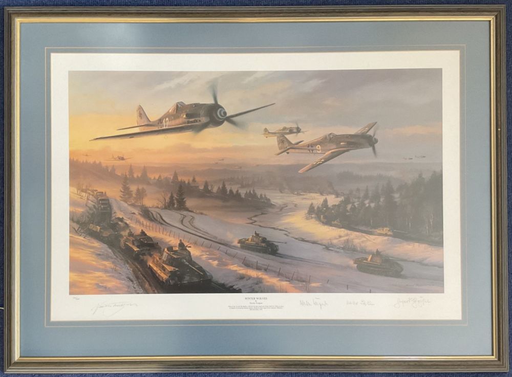 Lot 418: WW2 4 Signed Nicolas Trudgian Colour Print Titled...