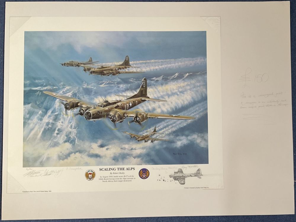 Lot 446: WW2 7 Signed Robert Bailey Colour Print Titled...
