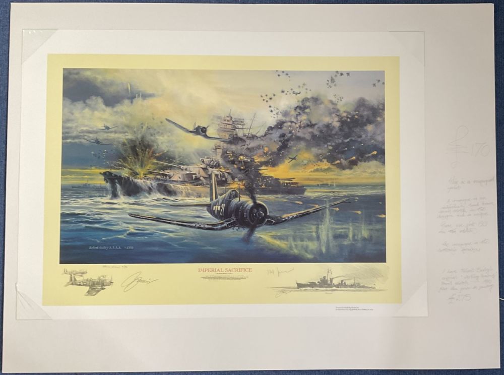 Lot 450: WW2 3 Signed Robert Bailey Colour Print Titled...