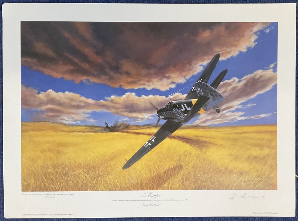 Lot 456: WW2 Signed David Pentland Colour Print Titled No...