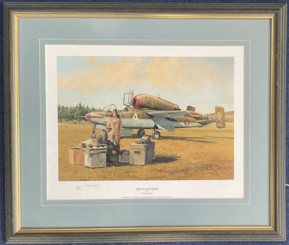 Lot 464: WW2 Signed Robert Taylor Colour Print Titled Pre...