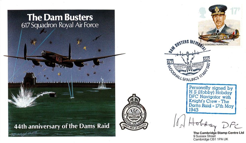Lot 514: WW2 Navigator Hobby Hobday DFC Signed 44th Anniversary...