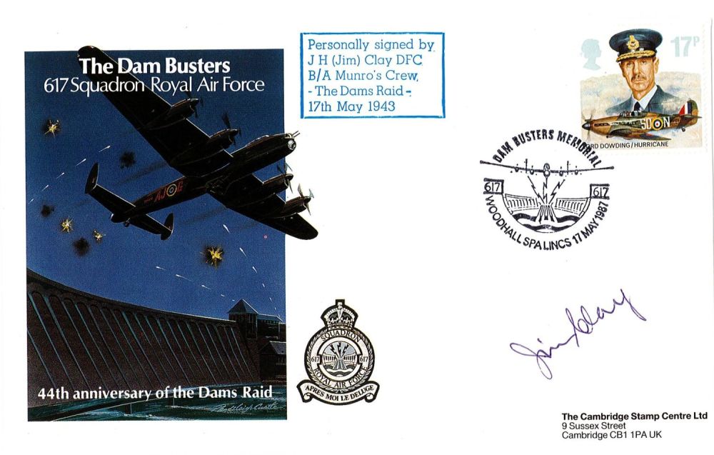Lot 515: WW2 Jim Clay DFC Signed 44th Anniversary of...