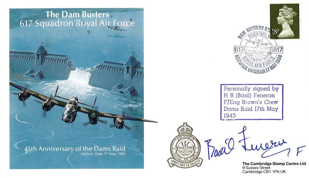 Lot 519: WW2 F/Eng Basil Feneron Signed 45th Anniversary of...
