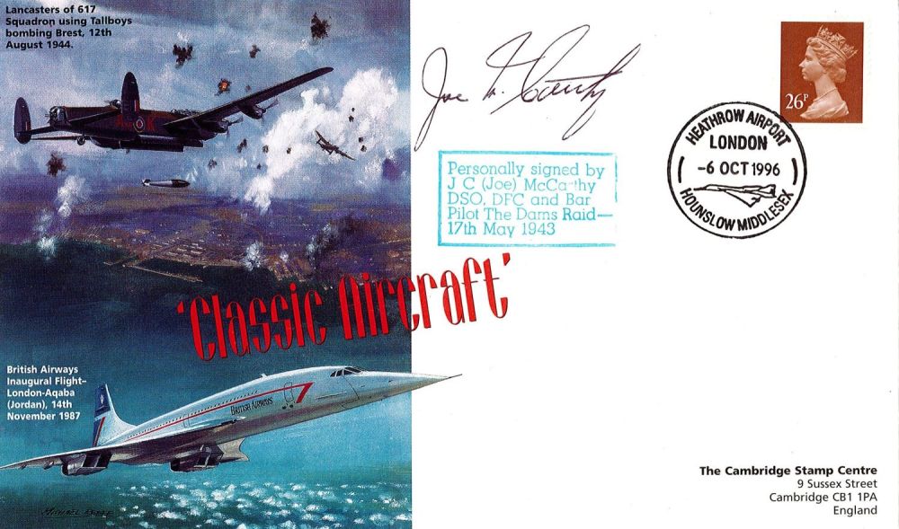 Lot 533: WW2 Wg Cdr Joe McCarthy DSO DFC Signed...