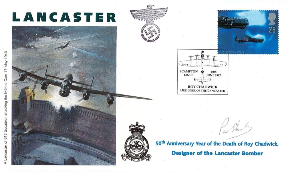 Lot 536: WW2 Flt Lt PW Shirley Signed Lancaster FDC....