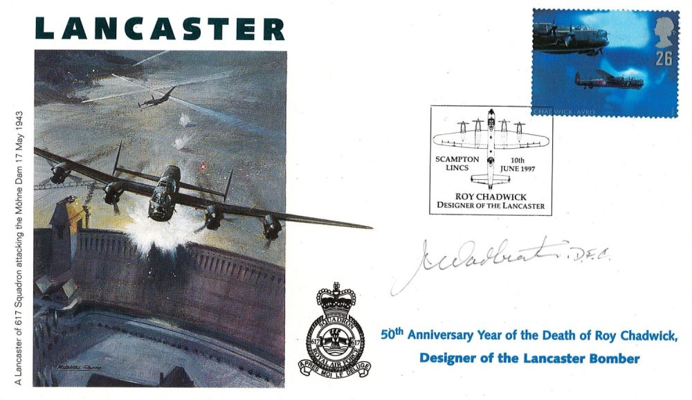 Lot 538: WW2 Flt Lt Joe Warburton DFC Signed Lancaster...