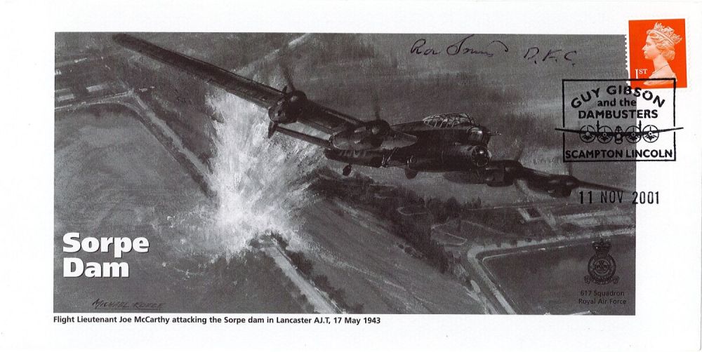 Lot 546: WW2 W/Off Rowland Smith DFC Signed Sorpe Dam...