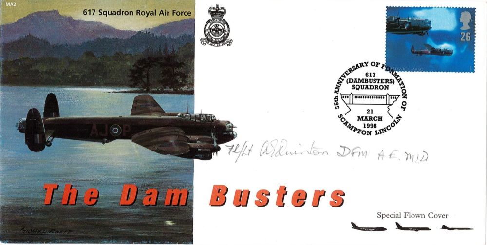 Lot 548: WW2 Flt Lt Alan E Quinton DFM Signed...