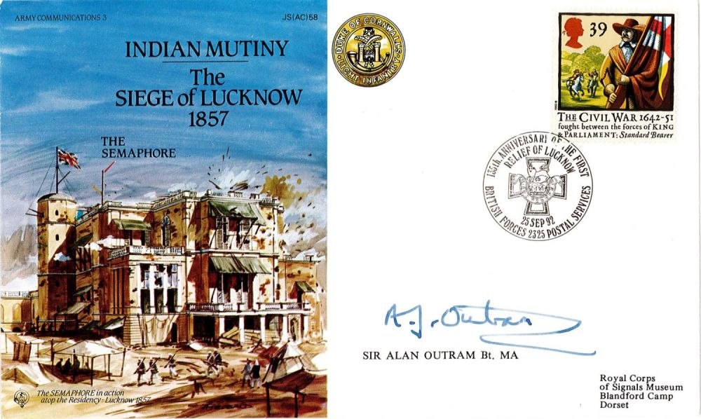 Lot 557: Sir Alan Outram Bt. MA signed Indian Mutiny...