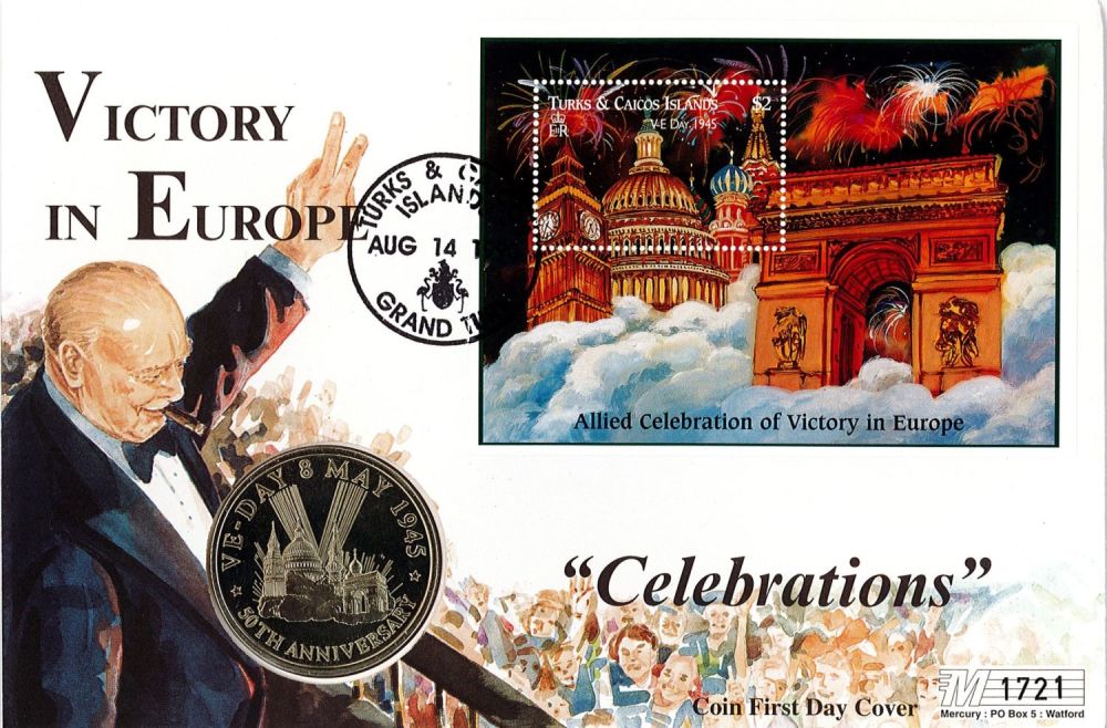Lot 571: Victory in Europe Coin First Day Cover No...