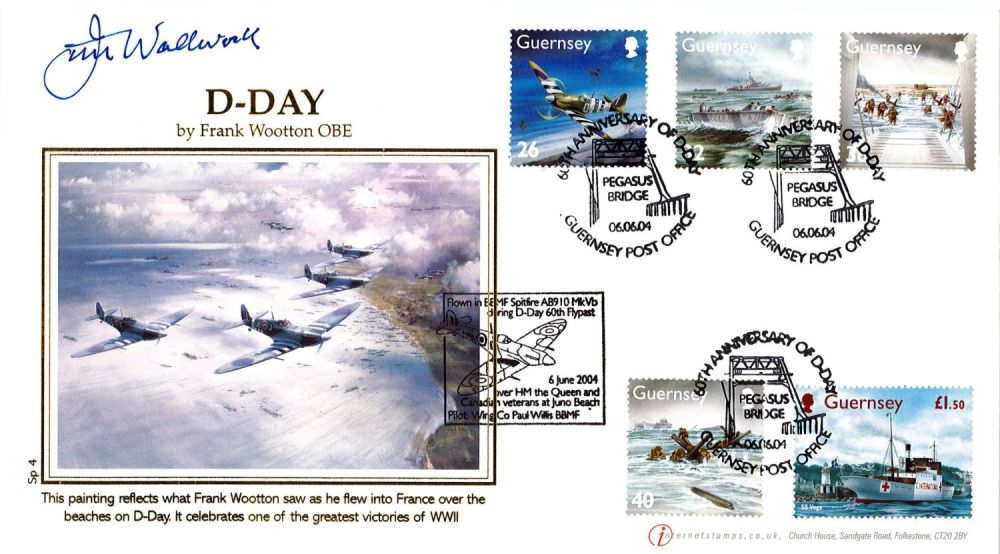 Lot 574: Staff Sgt Jim Wallwork DFC Signed D Day...