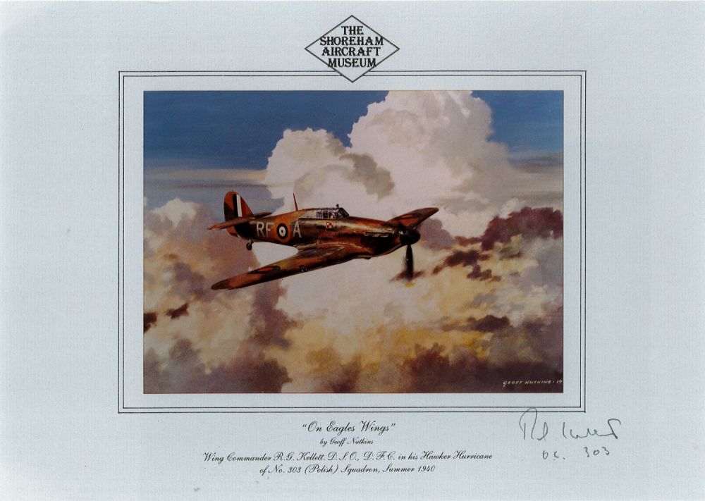 Lot 582: Wg Cdr RG Kellett DSO DFC Signed Geoff...