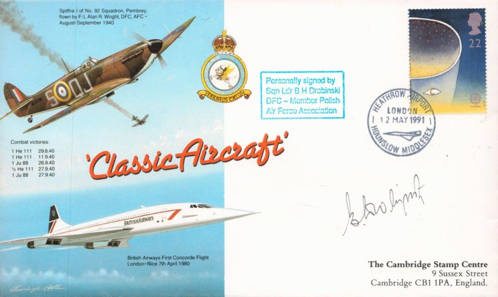 Lot 609: WW2 RAF Sqn Ldr BH Drobinski DFC Signed...
