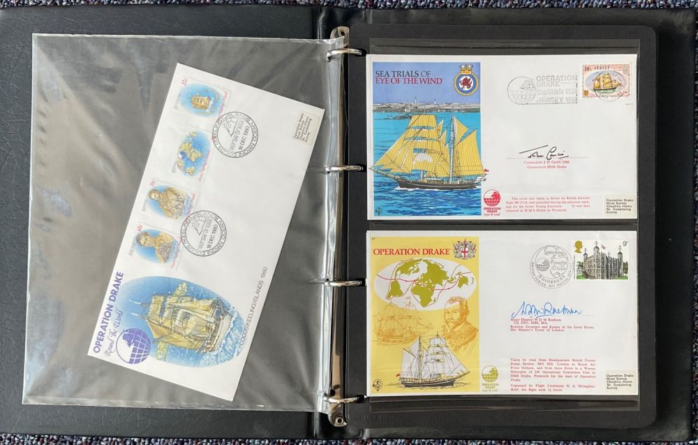 Lot 641: Superb Signed Collection of Operation Drake Round The...