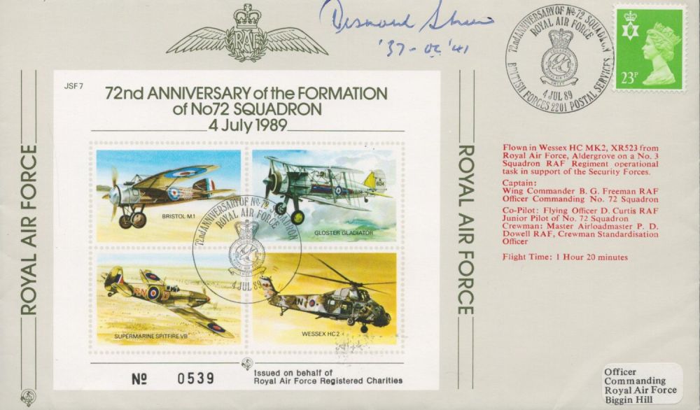 Lot 680: WW2 Battle of Britain Pilot Desmond Sheen Signed...